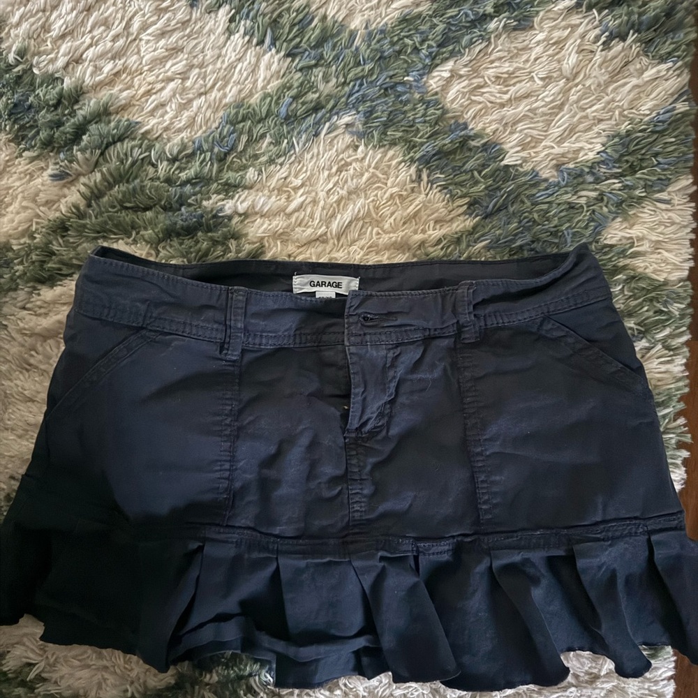 Garage Women's Black Mini Skirt with Ruffles